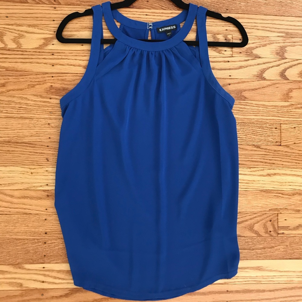 Express blouse in cobalt blue